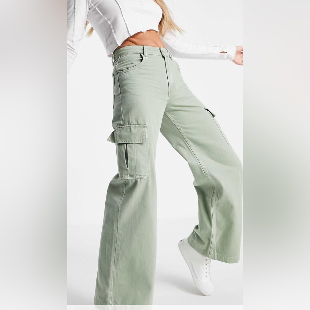 Bershka Cargo Wide Leg Pants